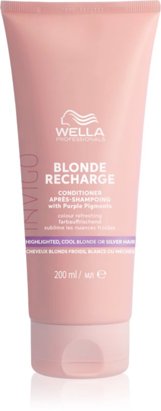Wella Professionals Invigo Blonde Recharge balsam de par violet neutralizeaza tonurile de galben 200 ml