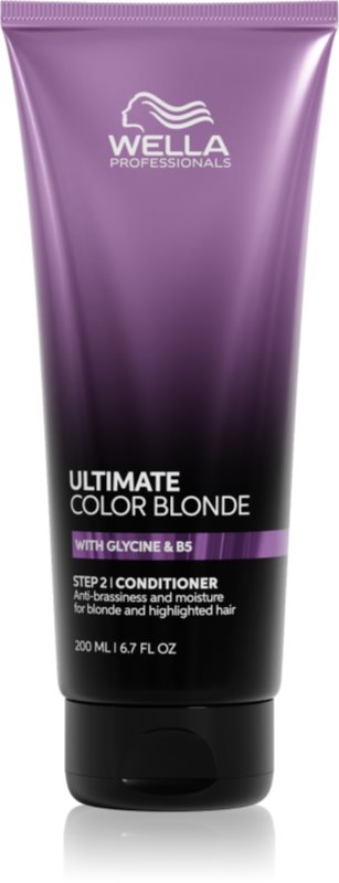 Wella Professionals Ultimate Color Blonde balsam hidratant de neutralizare tonuri de galben pentru păr în nuanțe reci de blond, decolorat sau șuvițat 200 ml