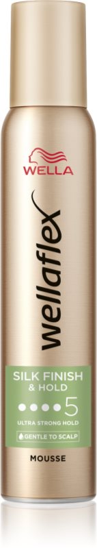 Wella Wellaflex Silk Finish & Hold spuma fixare ultra-puternica 200 ml