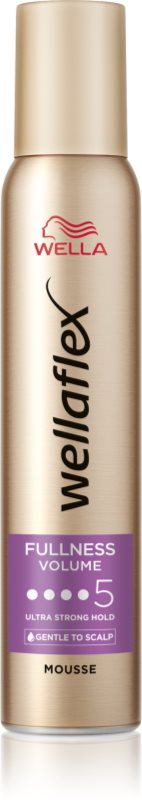 Wella Wellaflex Fullness Volume spuma cu fixare foarte puternica pentru păr fin 200 ml