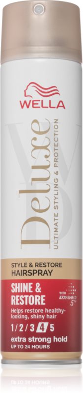 Wella Deluxe Shine & Restore fixativ cu fixare puternică pentru volum 250 ml
