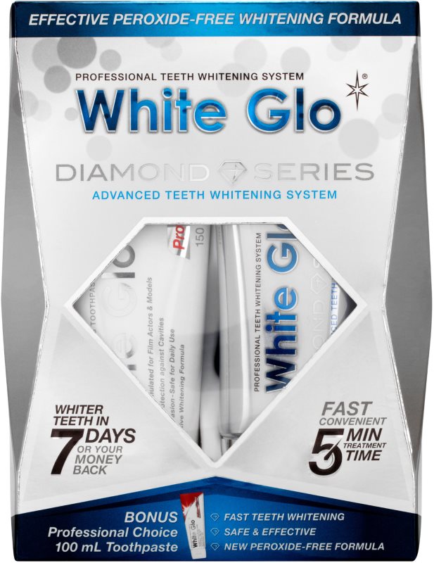 White Glo Diamond Series Whitening System Kit pentru albirea dinților