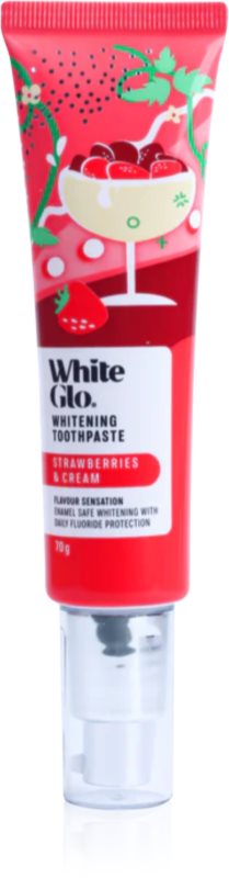 White Glo Whitening Toothpaste Strawberries and Cream pastă de dinți 70 g