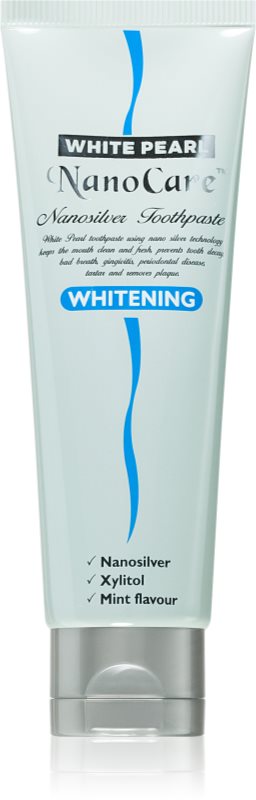 White Pearl NanoCare Whitening Pastă de dinți cu nanoparticule de argint impotriva petelor de pe smalțul dinților 100 g