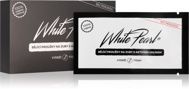 White Pearl Charcoal benzi pentru albirea dintilor 28 buc