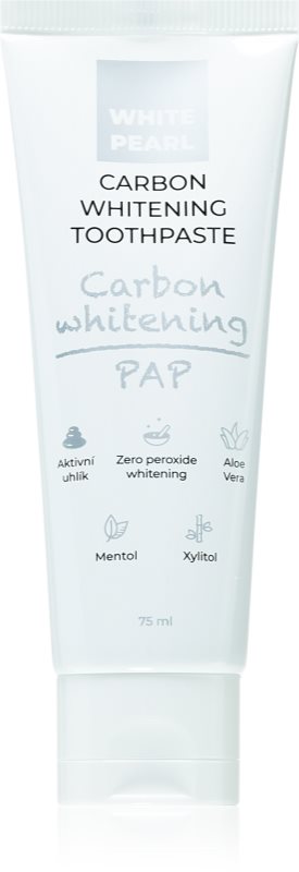 White Pearl PAP Carbon Whitening pasta de dinti pentru albire 75 ml