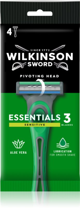 Wilkinson Sword Essentials 3 Sensitive aparat de ras de unică folosință 4 buc