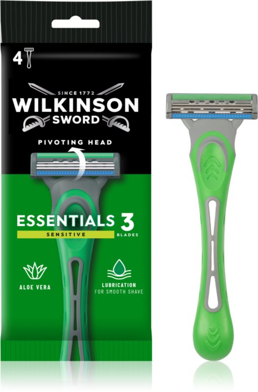 Wilkinson Sword Essentials 3 Sensitive aparat de ras de unică folosință 4 buc