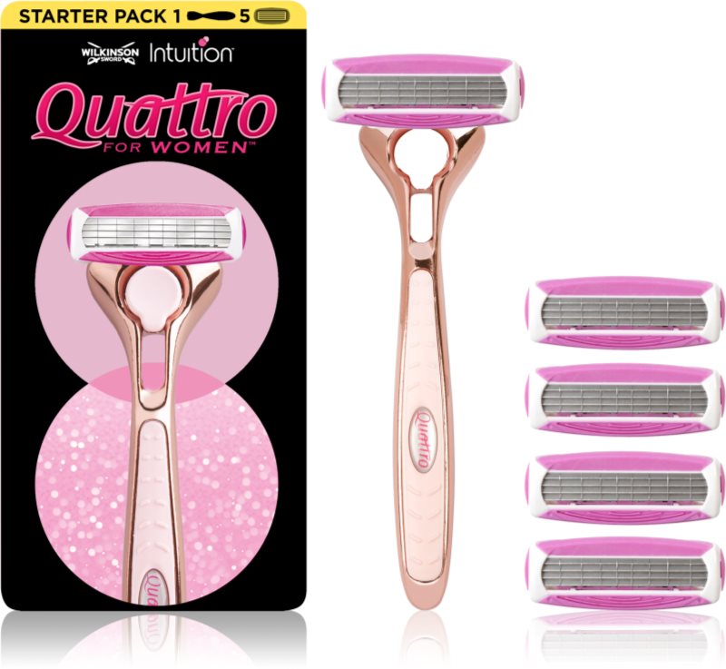 Wilkinson Sword Intuition Quattro for Women aparat de ras + rezervă 5 pc