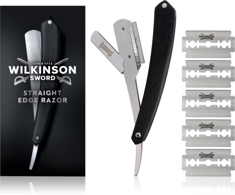 Wilkinson Sword Barber's Style Straight Edge brici pentru bărbierit clasic + lame de rezervă