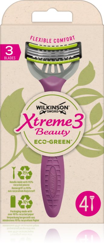 Wilkinson Sword Xtreme 3 Beauty Eco Green aparat de ras de unică folosință 4 buc