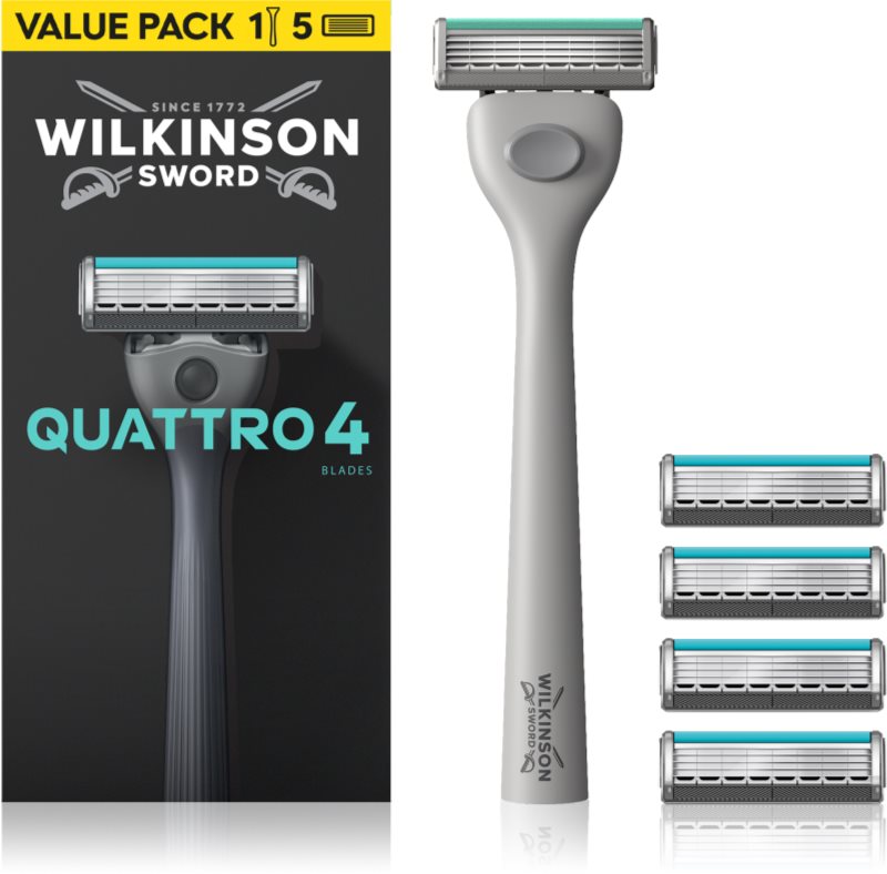 Wilkinson Sword Quattro aparat de ras + lame de rezervă