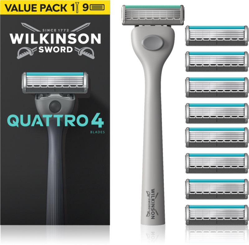Wilkinson Sword Quattro aparat de ras rezerva lama 8 pc