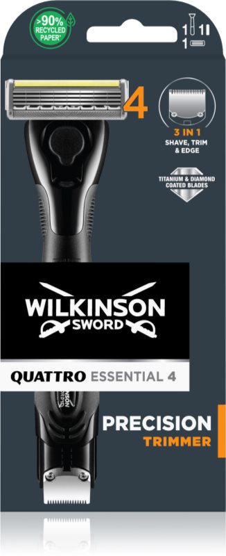 Wilkinson Sword Quattro Essential 4 Titanium Precision aparat de ras rezerva lama 1 pc
