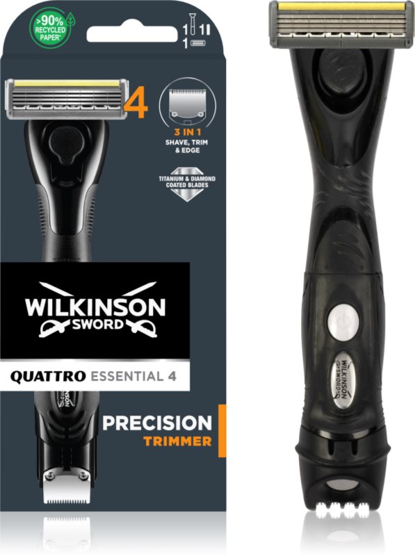 Wilkinson Sword Quattro Essential 4 Titanium Precision aparat de ras rezerva lama 1 pc