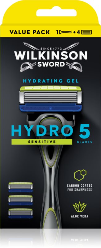 Wilkinson Sword Hydro5 Sensitive aparat de ras + rezervă 4 pc