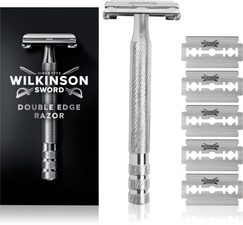 Wilkinson Sword Barber's Style Double Edge Aparat de ras + rezervă lame 5 pc