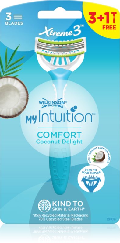 Wilkinson Sword My Intuition Xtreme 3 aparat de ras de unică folosință Comfort Coconut Delight 4 buc