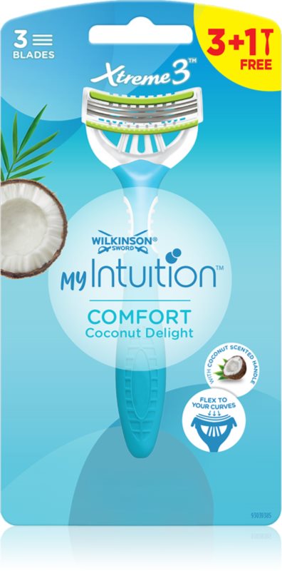 Wilkinson Sword My Intuition Xtreme 3 aparat de ras de unică folosință Comfort Coconut Delight 4 buc