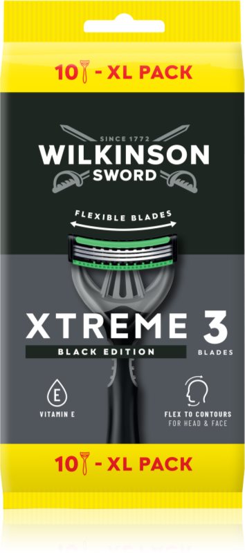Wilkinson Sword Xtreme 3 Black Edition aparat de ras de unică folosință pentru barbati 10 buc
