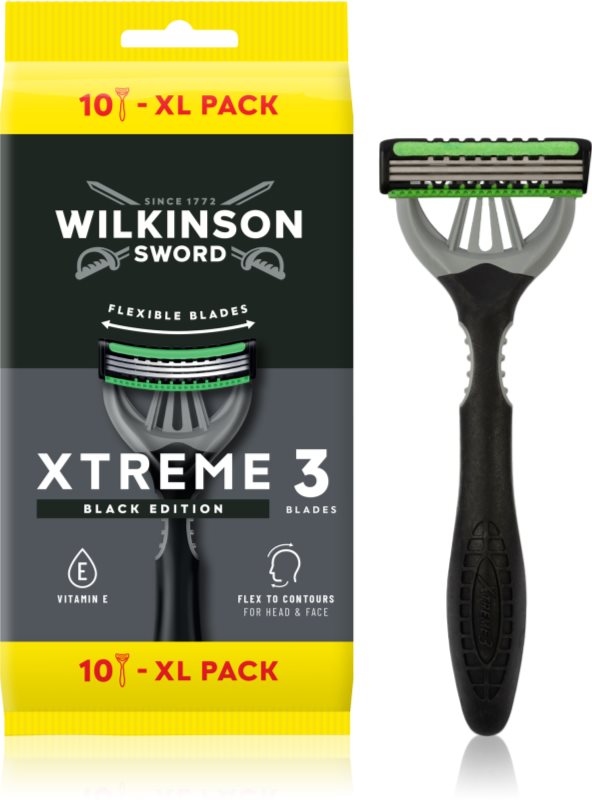 Wilkinson Sword Xtreme 3 Black Edition aparat de ras de unică folosință pentru barbati 10 buc