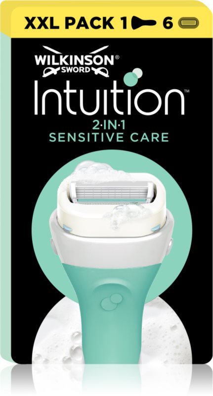 Wilkinson Sword Intuition 2in1 Soap & Shave Sensitive aparat de ras + rezervă 6 bucati