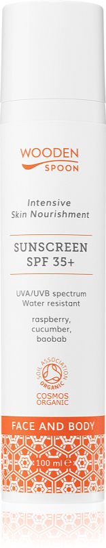 WoodenSpoon Skin Nourishment lotiune solara pentru fata si corp SPF 35 100 ml