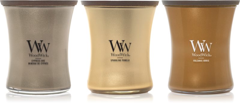 Woodwick Precious Metals Trio Pack set cadou