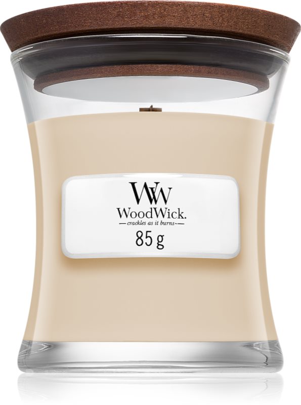 Woodwick White Honey Miel Blanc lumânare parfumată cu fitil din lemn
