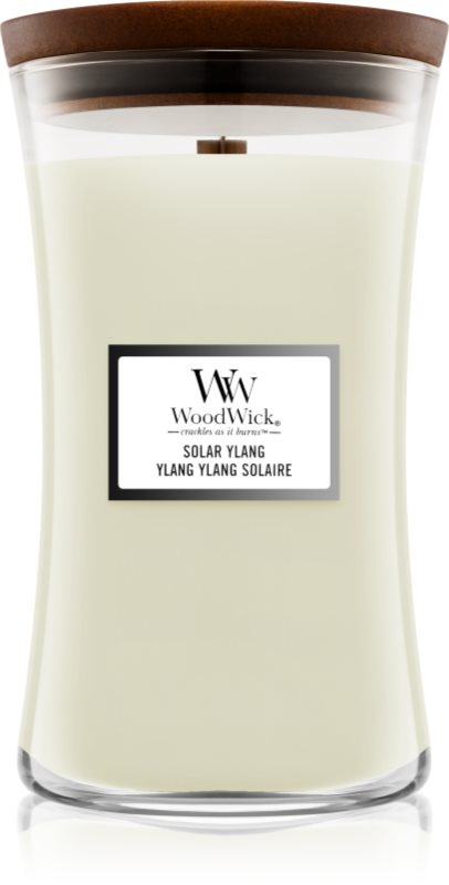Woodwick Solar Ylang lumânare parfumată cu fitil din lemn