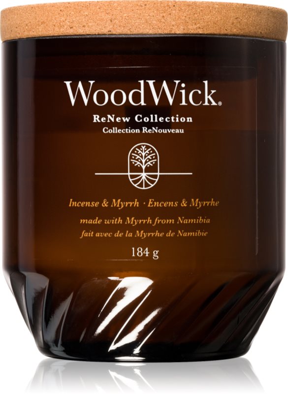 Woodwick Incense & Myrrh lumânare parfumată