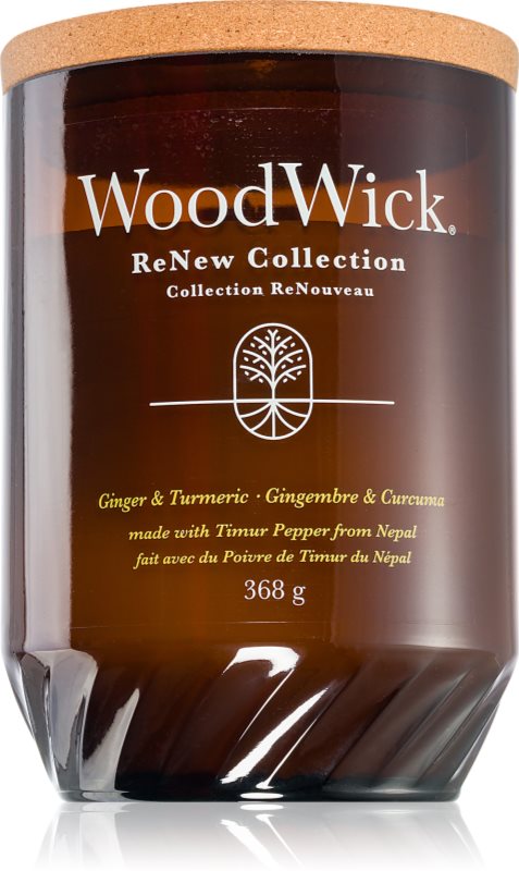 Woodwick Renew Ginger & Tumeric lumânare parfumată cu fitil din lemn