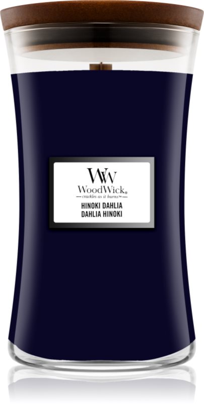Woodwick Hinoki Dahlia lumânare parfumată 610 g