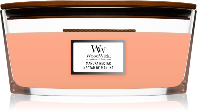 Woodwick Manuka Nectar lumânare parfumată cu fitil din lemn (hearthwick) 453,6 g