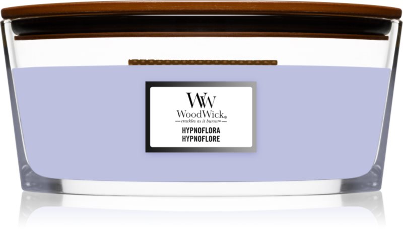 Woodwick Hypnoflora lumânare parfumată cu fitil din lemn (hearthwick) 453 g