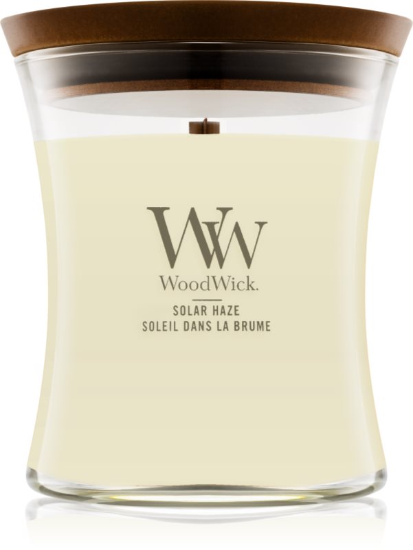 Woodwick Solar Haze lumânare parfumată cu fitil din lemn 275 g