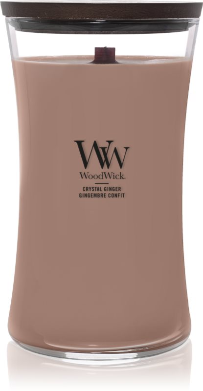 Woodwick Crystal Ginger lumânare parfumată cu fitil din lemn