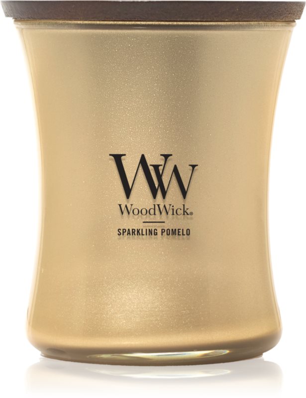 Woodwick Precious Metals Sparkling Pomelo lumânare parfumată 275 g