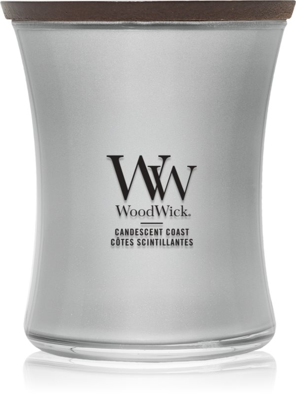 Woodwick Precious Metals Candescent Coast lumânare parfumată 275 g