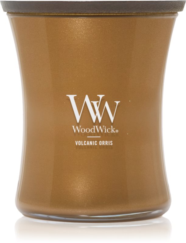 Woodwick Precious Metals Volkanic Orris lumânare parfumată 275 g
