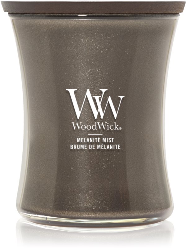 Woodwick Precious Metals Melanite Mist lumânare parfumată 275 g
