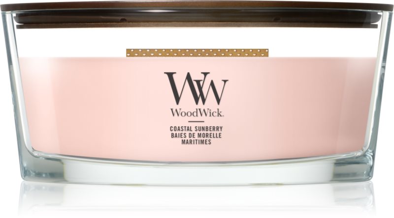Woodwick Coastal Sunberry lumânare parfumată cu fitil din lemn 453.6 g