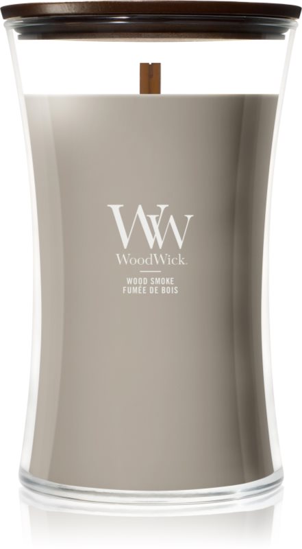 Woodwick Wood Smoke lumânare parfumată cu fitil din lemn 610 g