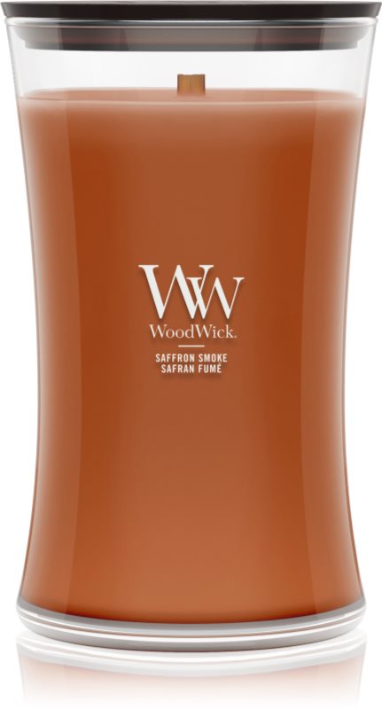 Woodwick Saffron Smoke lumânare parfumată cu fitil din lemn