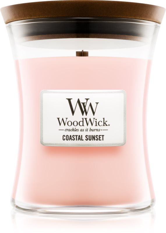 Woodwick Coastal Sunset lumânare parfumată cu fitil din lemn