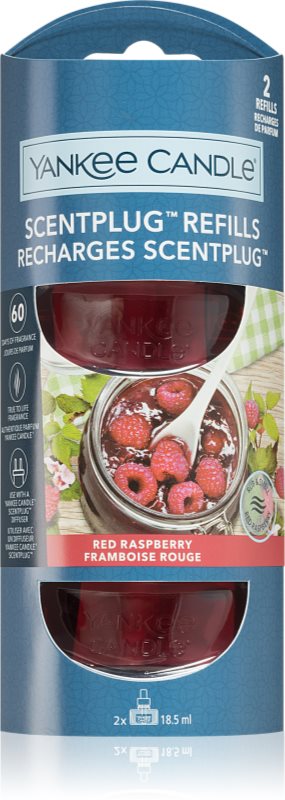Yankee Candle Red Raspberry Refill rezervă pentru difuzorul electric 2x18,5 ml