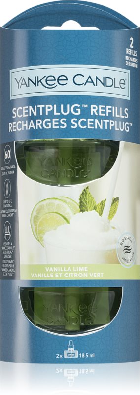 Yankee Candle Vanilla Lime Refill rezervă pentru difuzorul electric 2x18,5 ml