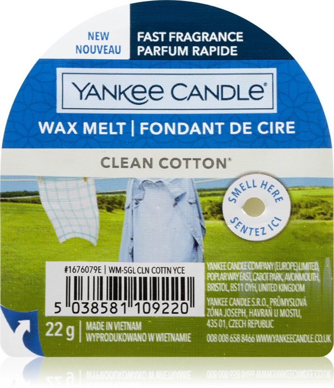 Yankee Candle Clean Cotton ceară pentru aromatizator 22 g