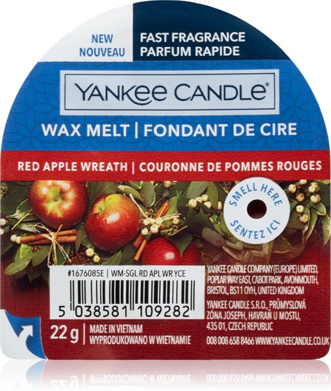 Yankee Candle Red Apple Wreath ceară pentru aromatizator 22 g