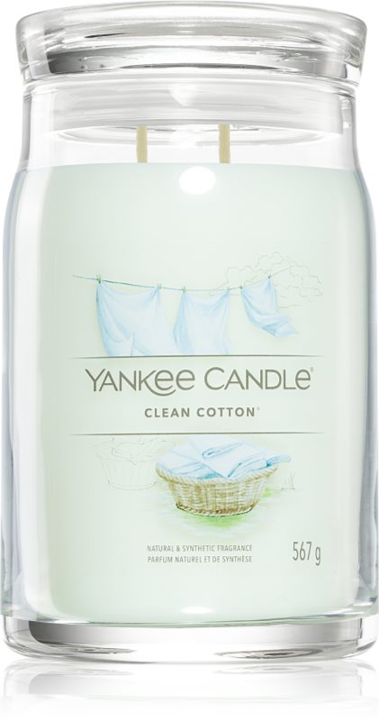 Yankee Candle Clean Cotton lumânare parfumată Signature 567 g